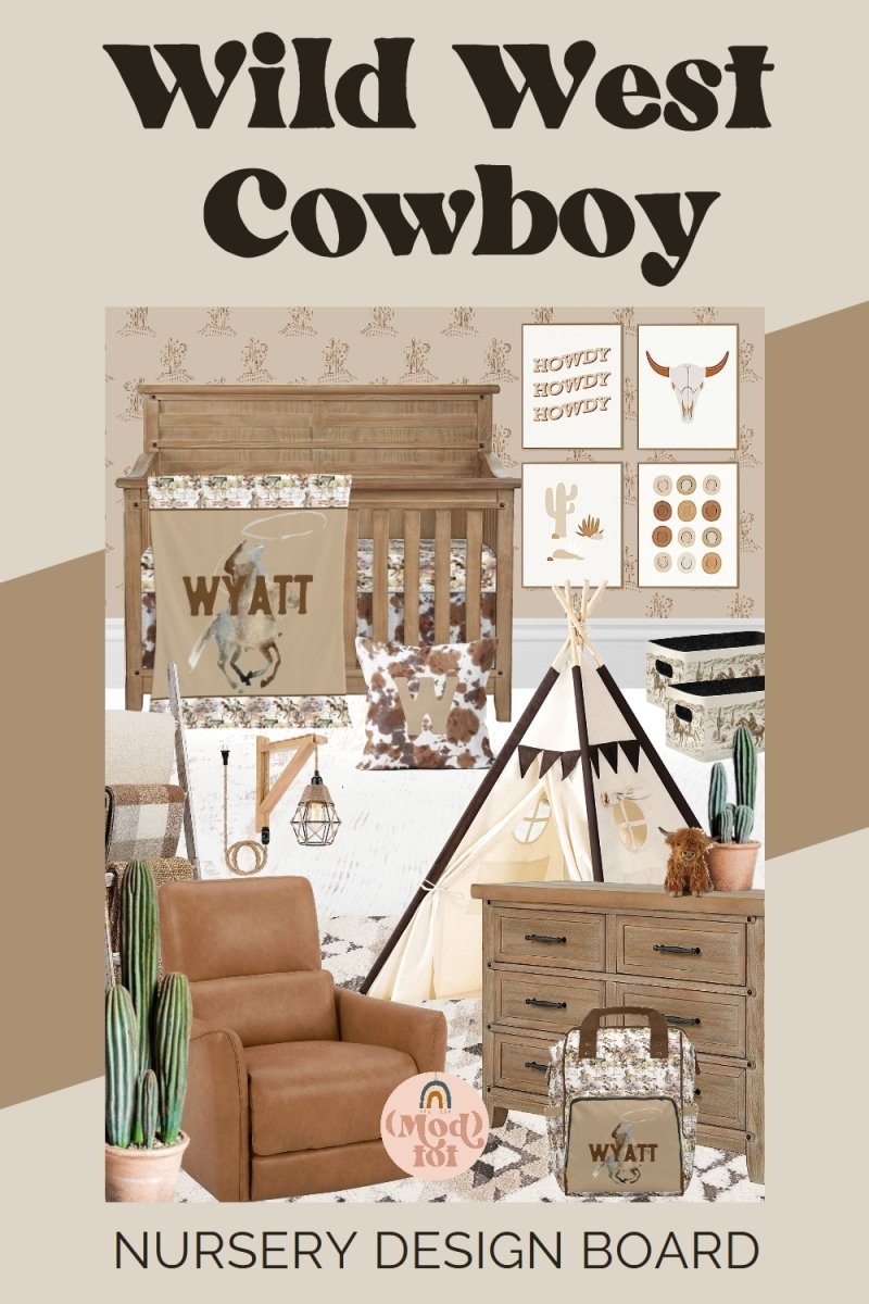Nursery Design Board: Wild West Cowboy Nursery - Modified Tot