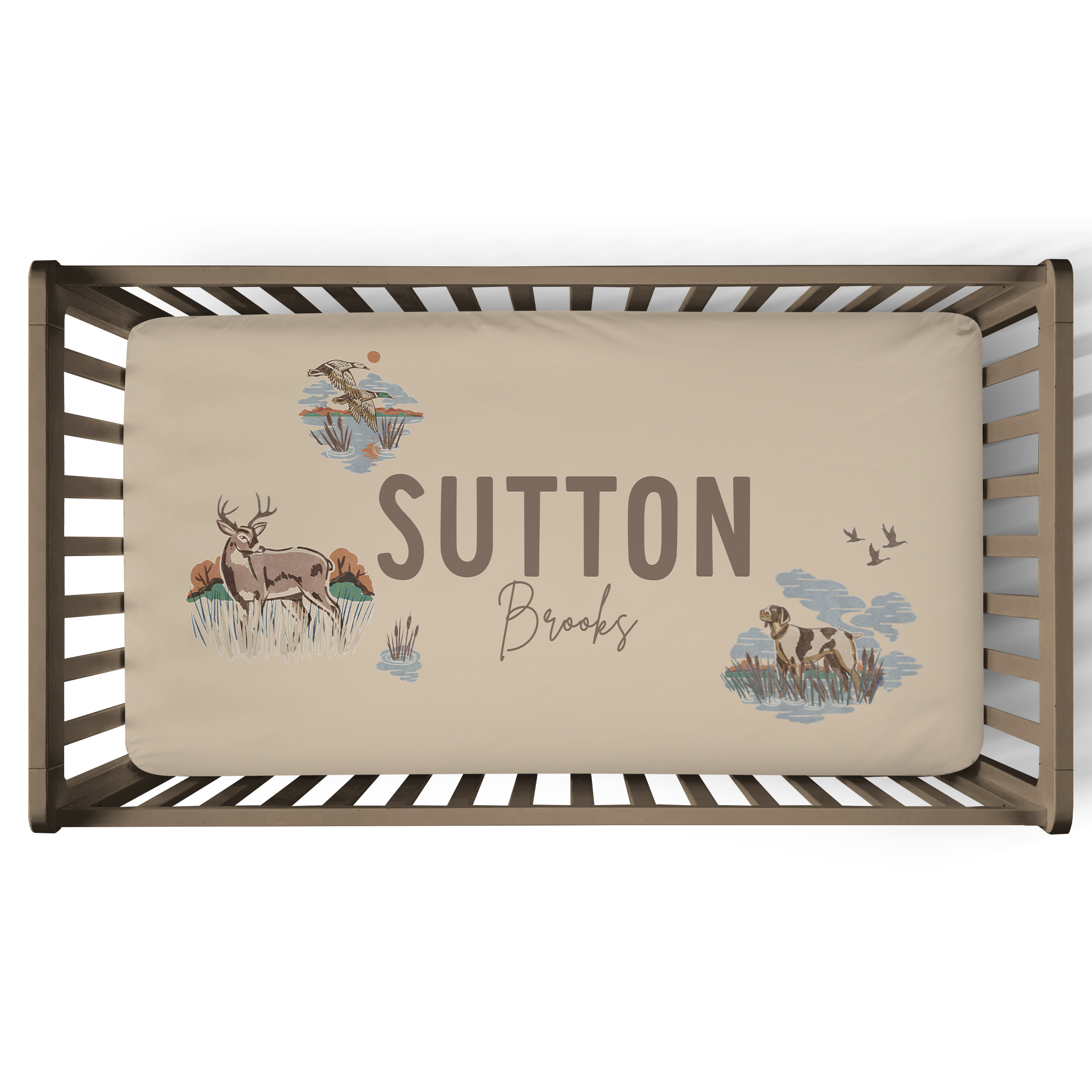 Personalized Crib Sheet | Autumn Hunt