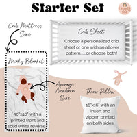 Highland Cow Floral Nursery Starter Set - gender_girl, Highland Cow Floral, text