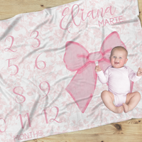 Fancy Bow Milestone Blanket