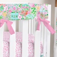 Southern Preppy Charleston Crib Rail Guards - gender_girl, Southern Preppy, Theme_Tropical