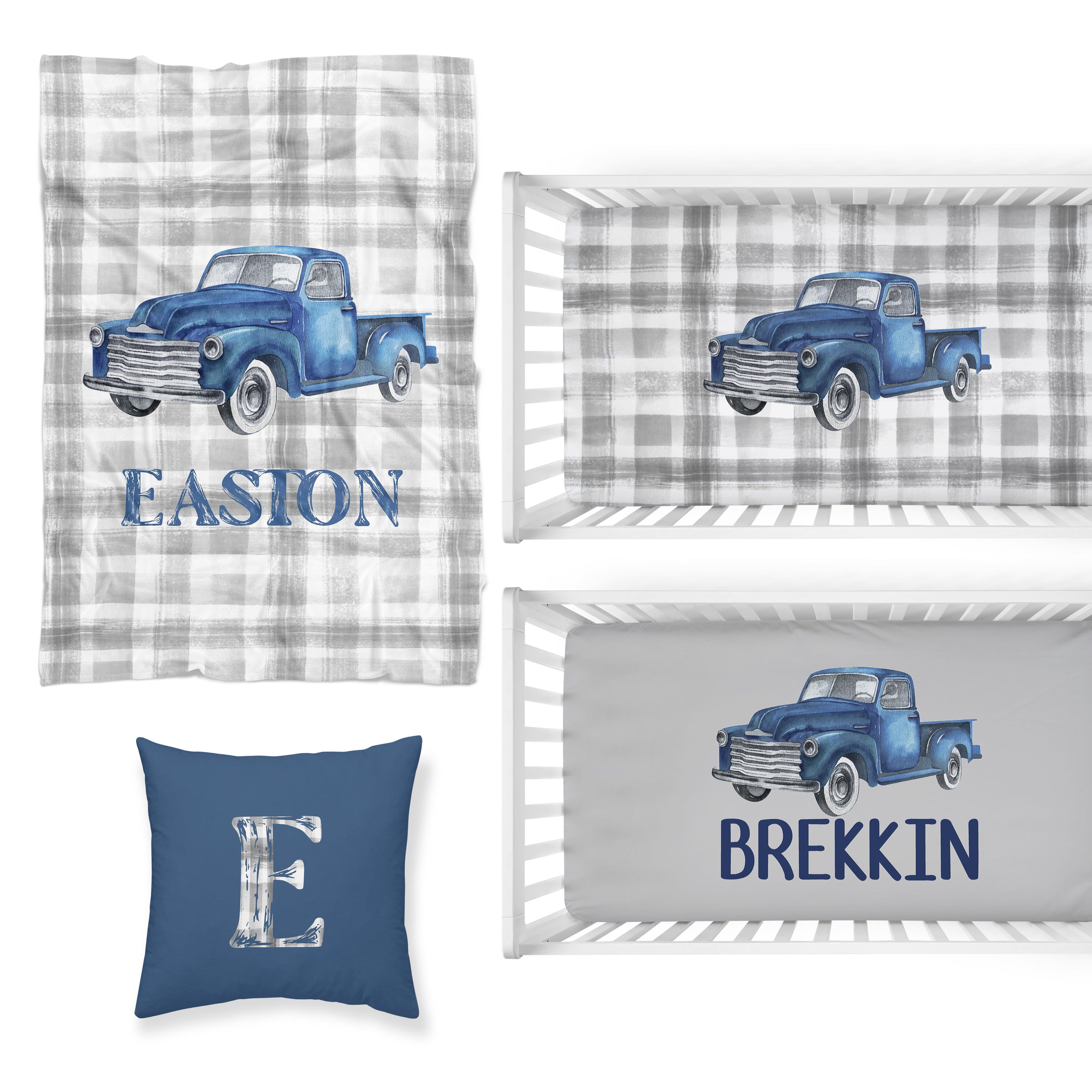 Vintage Truck Nursery Starter Crib Bedding Set