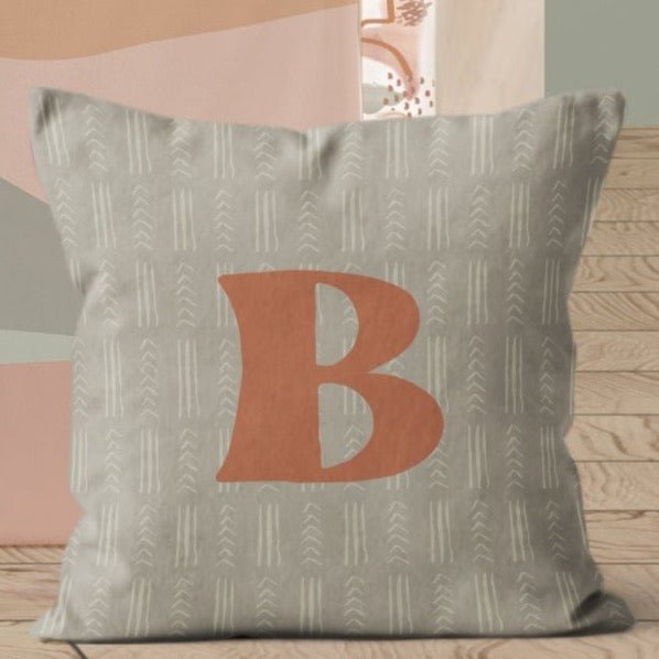 Boho Desert Hashes Personalized Throw Pillow - Boho Desert, gender_boy, text