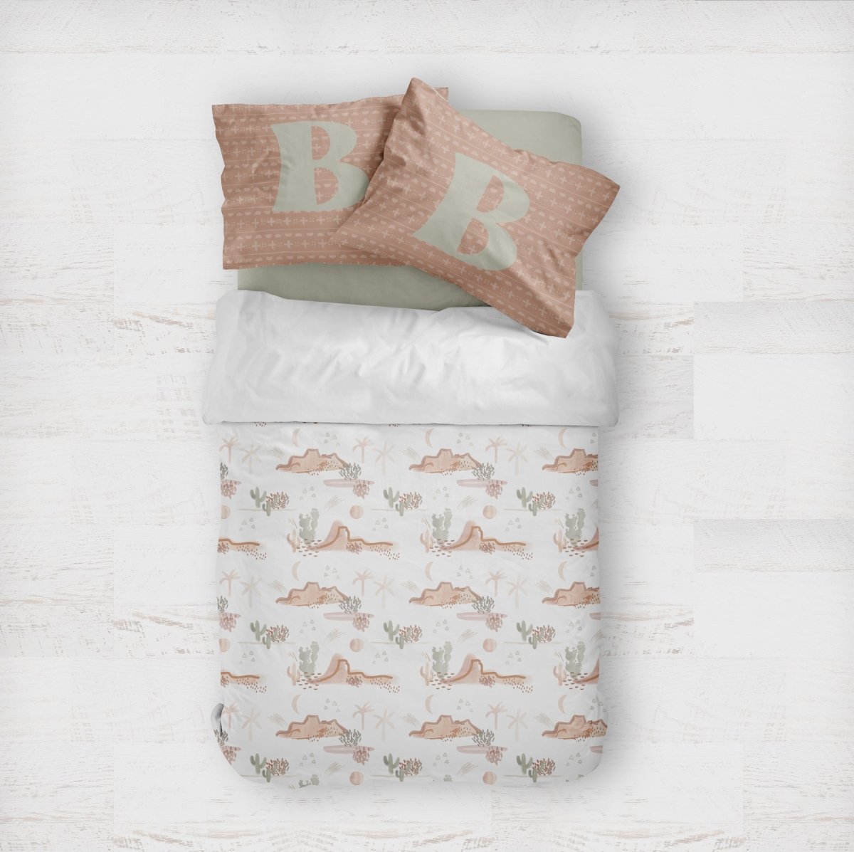 Boho Desert Personalized Kids Bedding Set (Comforter or Duvet Cover) - Boho Desert, gender_boy, text