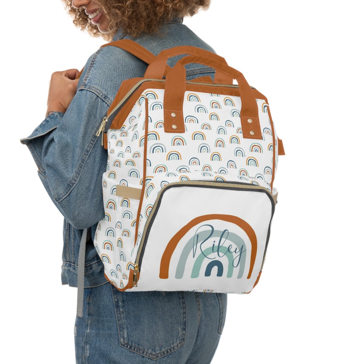 Boho Rainbow Personalized Backpack Diaper Bag - Boho Rainbow, gender_boy, gender_neutral