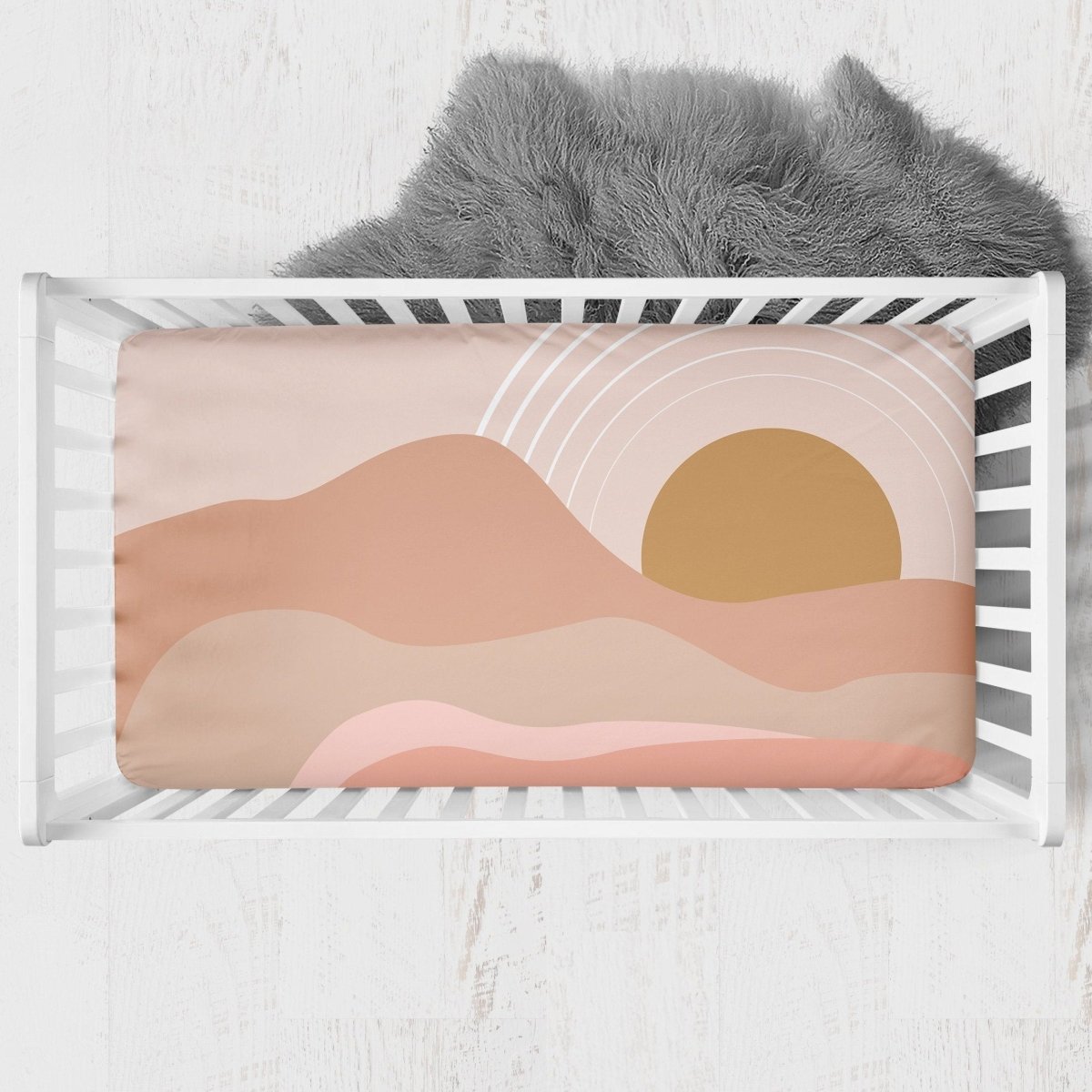Boho Sunset Crib Bedding - Boho Sunset, gender_girl, text