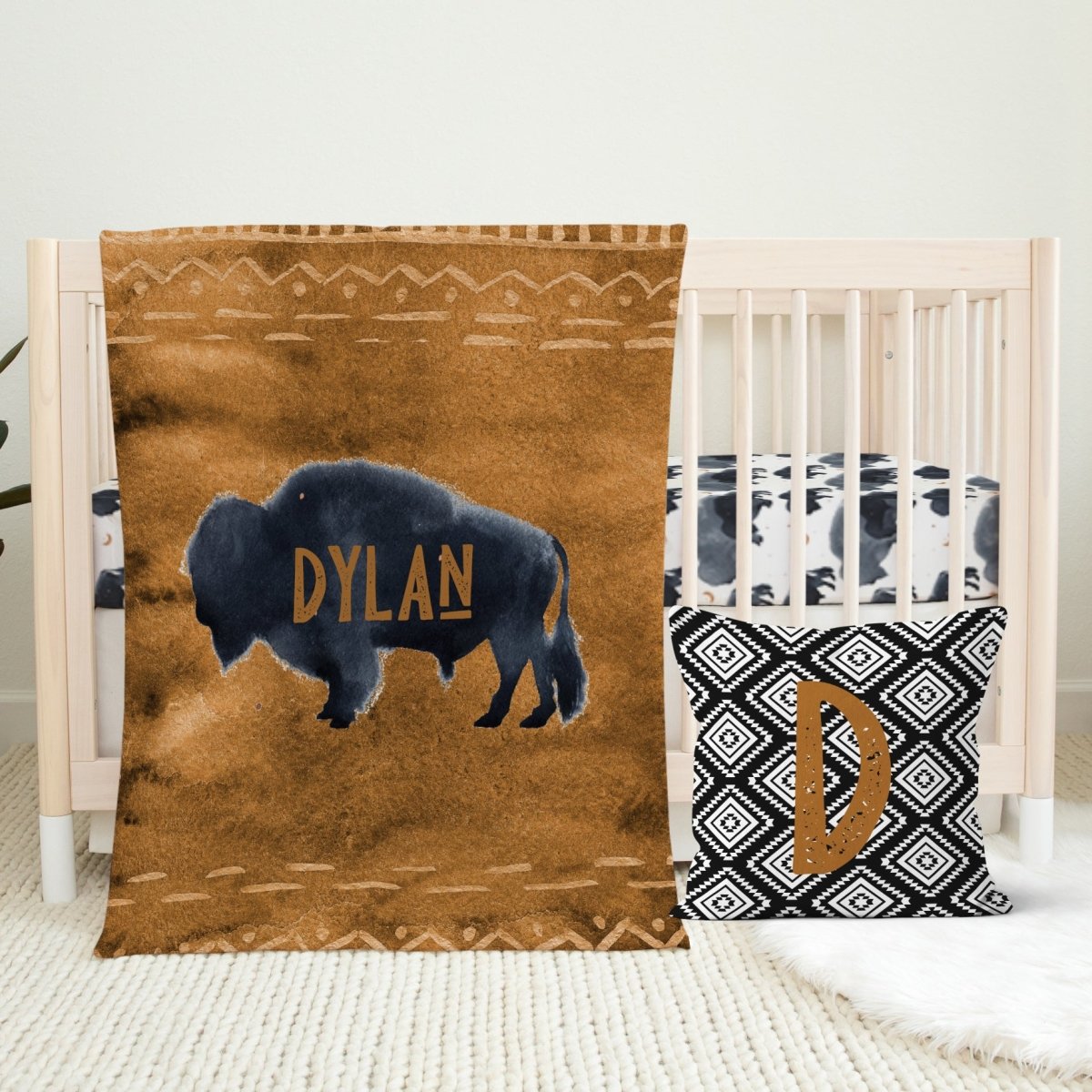 Buffalo Babe Personalized Minky Blanket - Buffalo Babe, gender_boy, Personalized_Yes