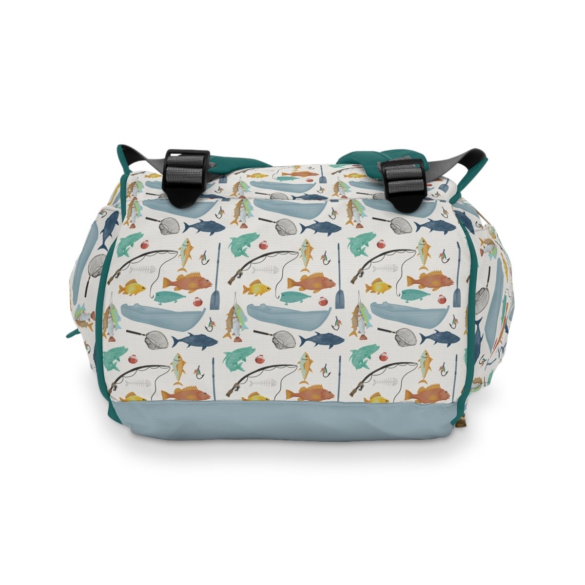 Fishing Time Personalized Backpack Diaper Bag - Fishing Time, gender_boy, text