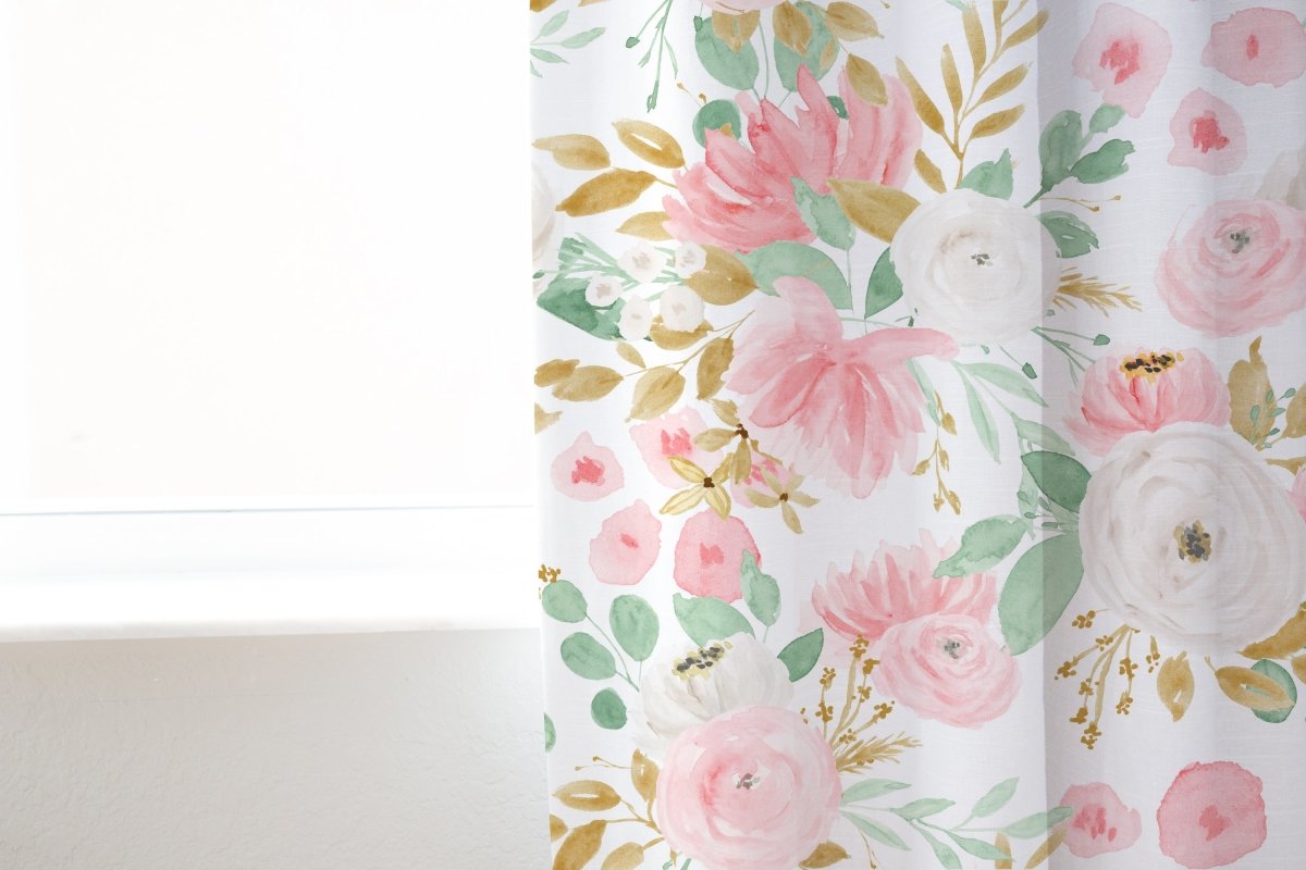 Floral Jungle Curtain Panel Crib Bedding & Nursery Decor Modified Tot