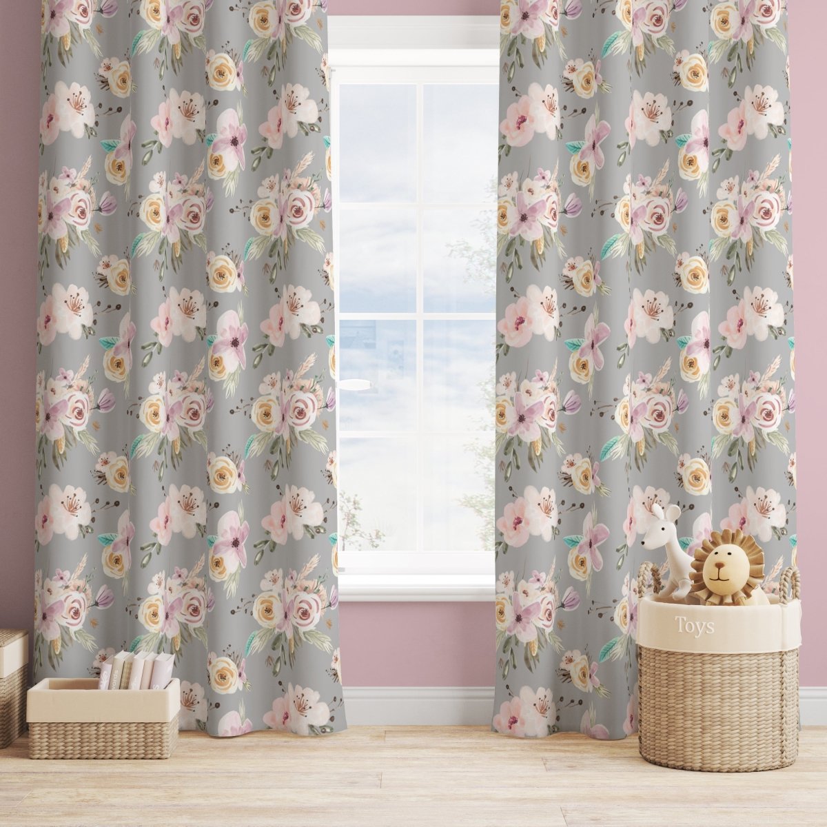 Floral Woodlands Curtain Panel Curtain Panels, Floral Woodlands
