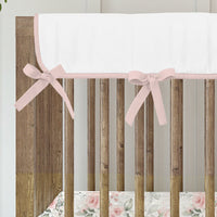 Highland Cow Solid Crib Rail Guards - gender_girl, Highland Cow Floral, Theme_Boho