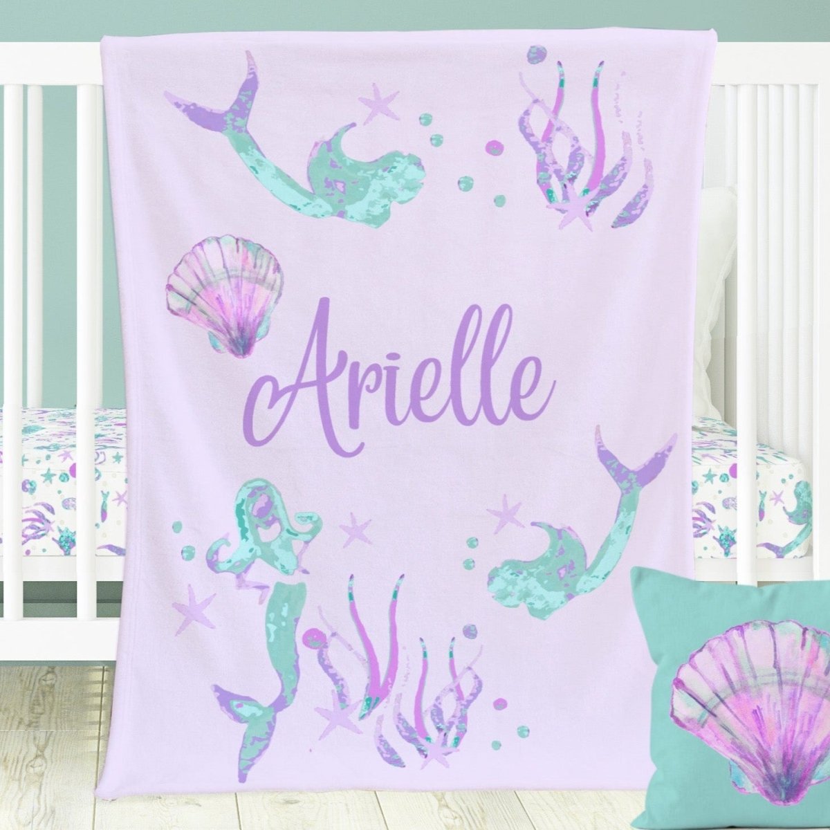Jewel Mermaids Personalized Minky Blanket - gender_girl, Jewel Mermaid, Jewel Mermaids