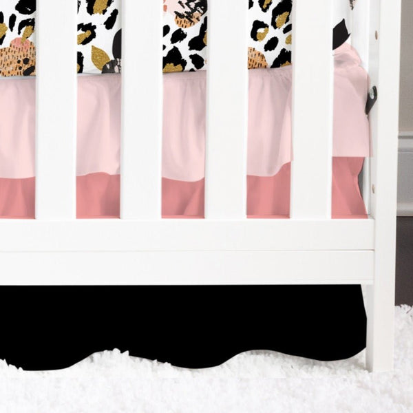 Leopard Love Solid Ruffled Crib Skirt - gender_girl, Leopard Love, Theme_Floral