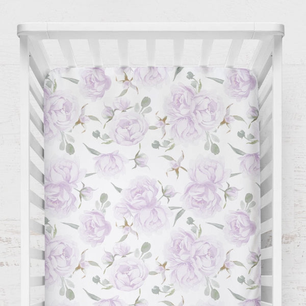 Lovely Lavender Crib Sheet - gender_girl, Theme_Floral,