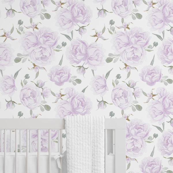 Lovely Lavender Peel & Stick Wallpaper - gender_girl, Lovely Lavender, Theme_Floral