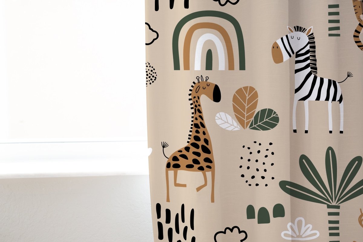 Mod Safari Curtain Panel Crib Bedding & Nursery Decor Modified Tot
