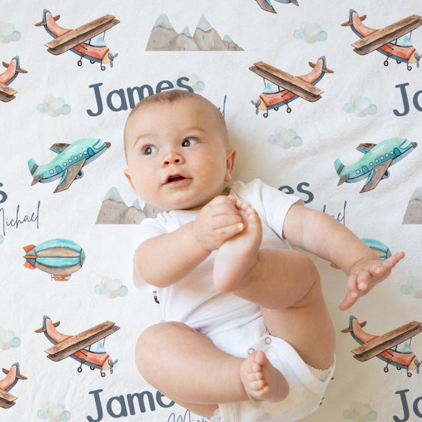 Mountain Adventure Personalized Baby Blanket - gender_boy, Mountain Adventure, Personalized_Yes