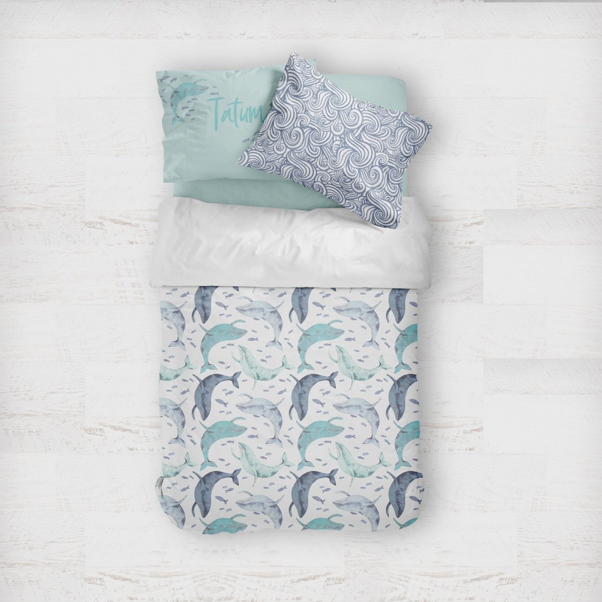 Oh Whale! Kids Bedding Set (Comforter or Duvet Cover) - gender_boy, gender_neutral, Oh Whale!