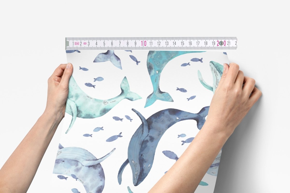 Oh Whale! Peel & Stick Wallpaper - gender_boy, gender_neutral, Oh Whale!