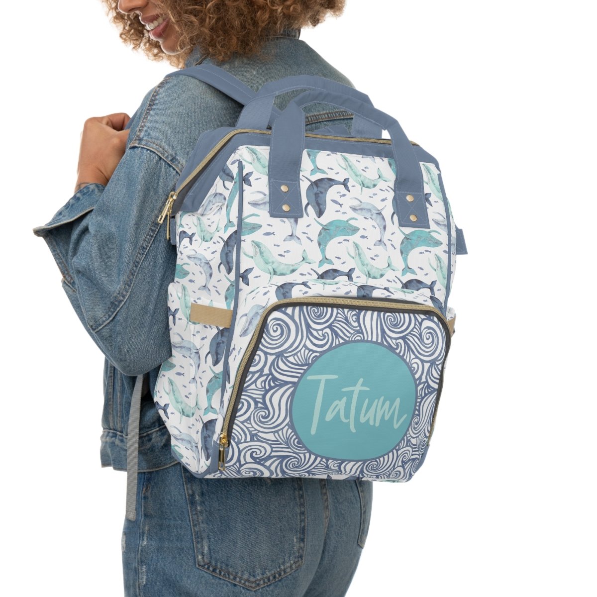 Oh Whale! Personalized Backpack Diaper Bag - gender_boy, gender_neutral, Oh Whale!