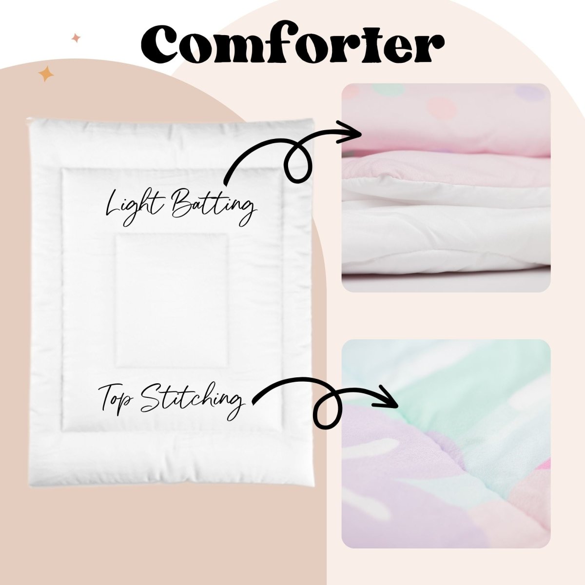 Princess Fairy Tale Kids Bedding Set (Comforter or Duvet Cover) - text, ,