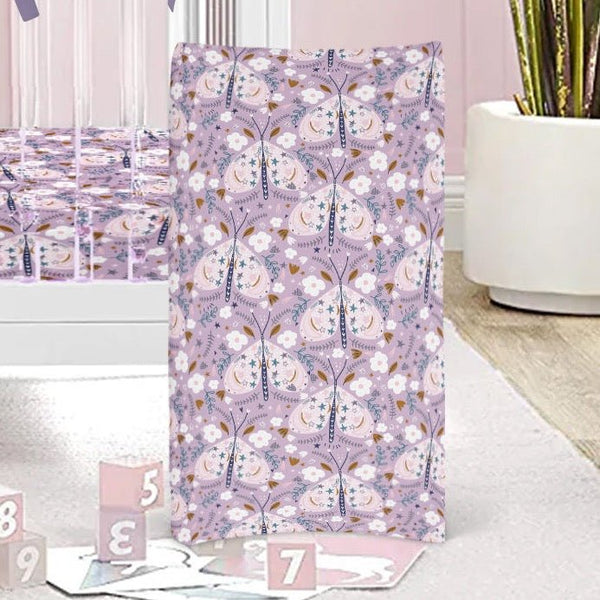 Purple Butterfly Changing Pad Cover - gender_girl, Purple Butterfly, Theme_Butterfly