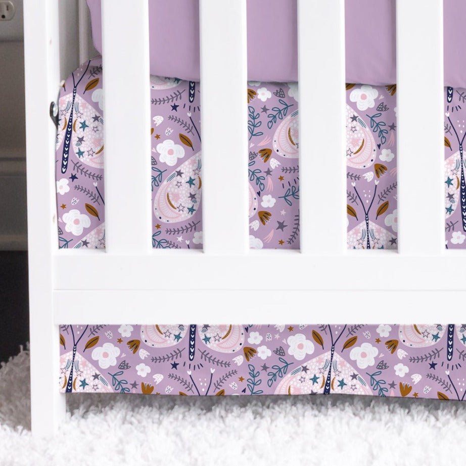 Purple Butterfly Crib Bedding - gender_girl, Purple Butterfly, text