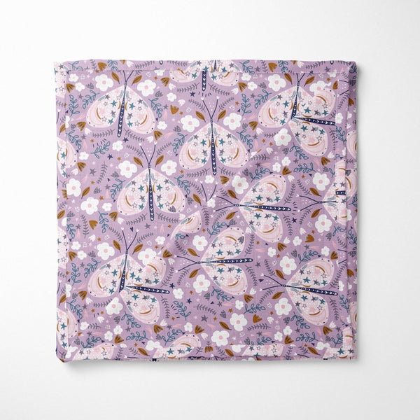 Purple Butterfly Muslin Blanket - gender_girl, Purple Butterfly, Theme_Butterfly