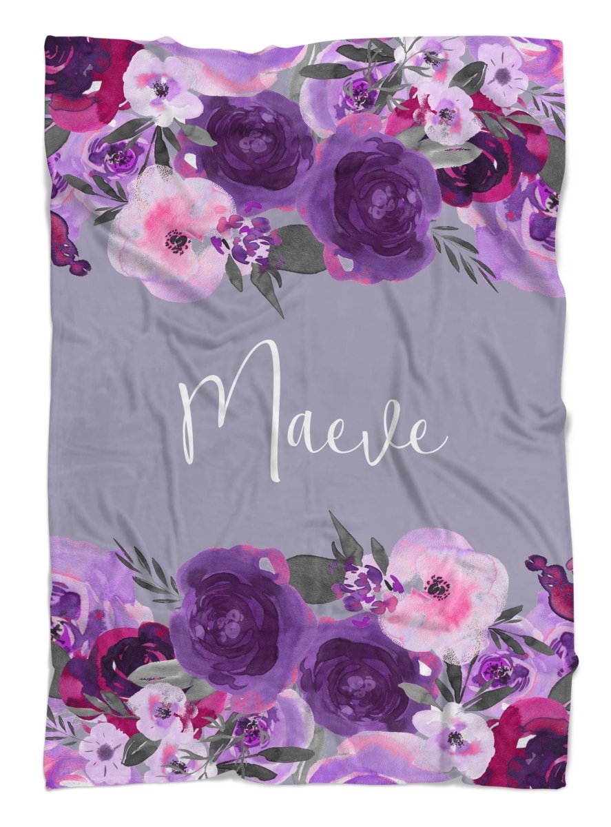Purple Floral Nursery Starter Set - gender_girl, Purple Floral, text