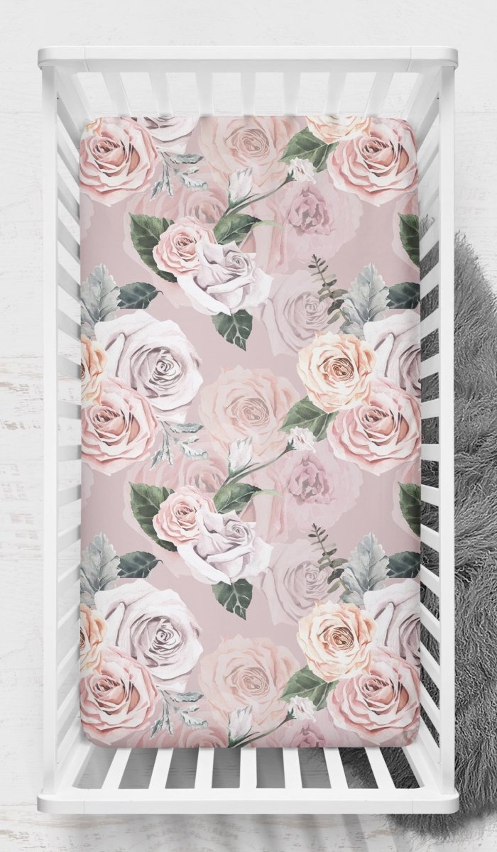 Romantic Rose Crib Bedding - gender_girl, Romantic Rose, text
