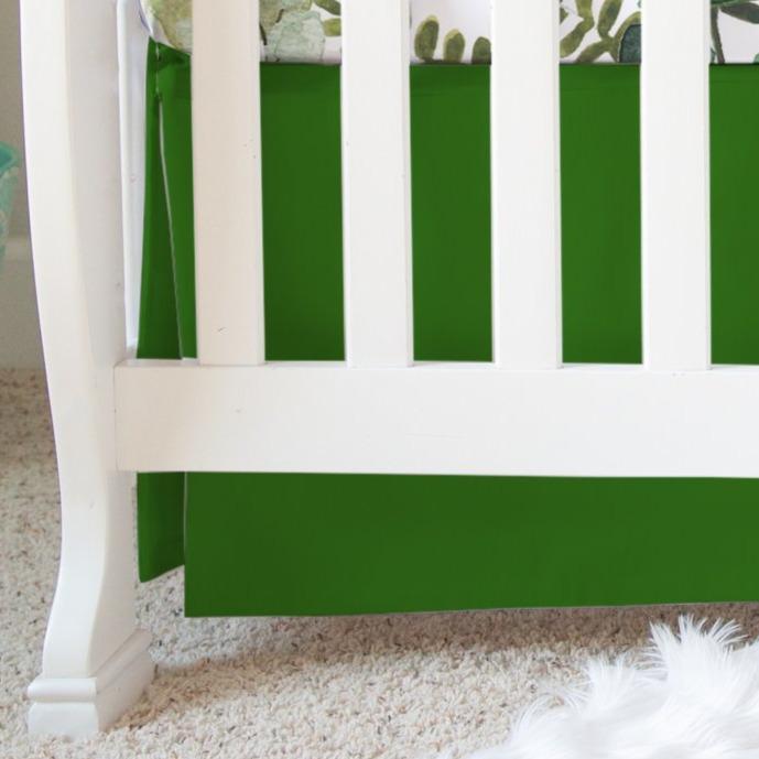 Solid Jungle Crib Skirt Crib Bedding & Nursery Decor Modified Tot