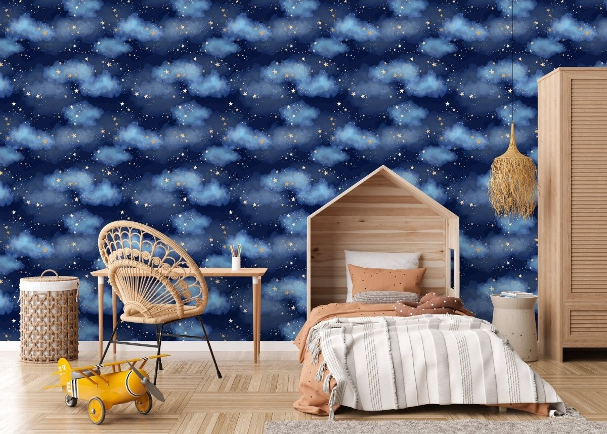 Starry Night Peel & Stick Wallpaper - gender_boy, Theme_Adventure, Theme_Ocean