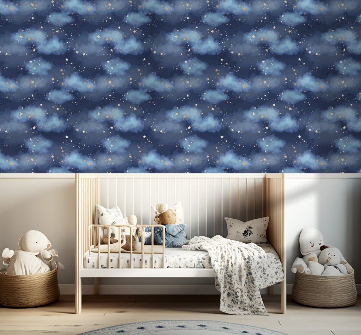 Starry Night Peel & Stick Wallpaper - gender_boy, Theme_Adventure, Theme_Ocean