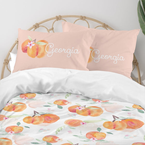 Sweet Georgia Peach Kids Bedding Set (Comforter or Duvet Cover) - gender_girl, Sweet Georgia Peach, text