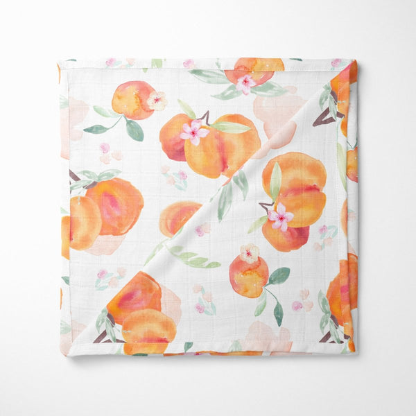 Sweet Georgia Peach Muslin Blanket - gender_girl, Sweet Georgia Peach, Theme_Floral