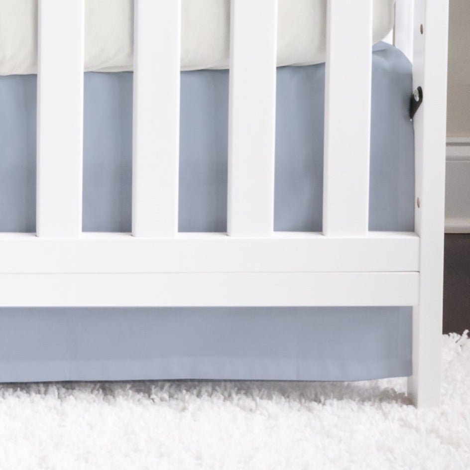 Teddy Bear Solid Gray Crib Skirt Crib Bedding & Nursery Decor