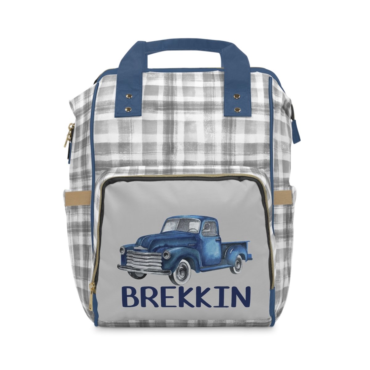 Vintage Truck Personalized Backpack Diaper Bag - gender_boy, text, Vintage Truck