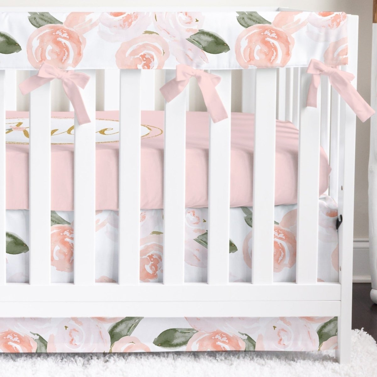 Watercolor Floral Crib Bedding Crib Bedding & Nursery Decor