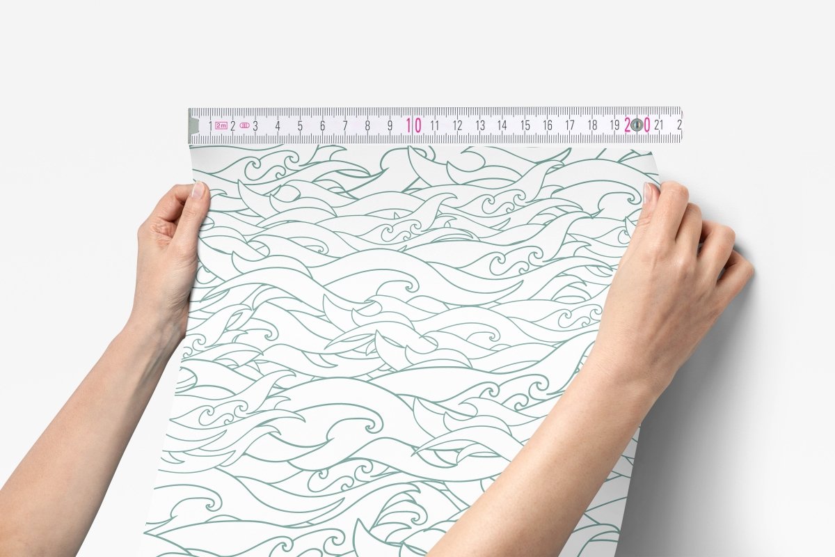 Waves Peel & Stick Wallpaper - gender_girl, Theme_Floral, Theme_Ocean