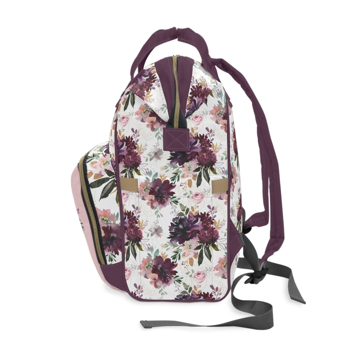 Whisper Floral Personalized Backpack Diaper Bag - gender_girl, text, Theme_Floral