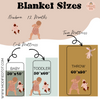 a diagram of a blanket size guide for babies