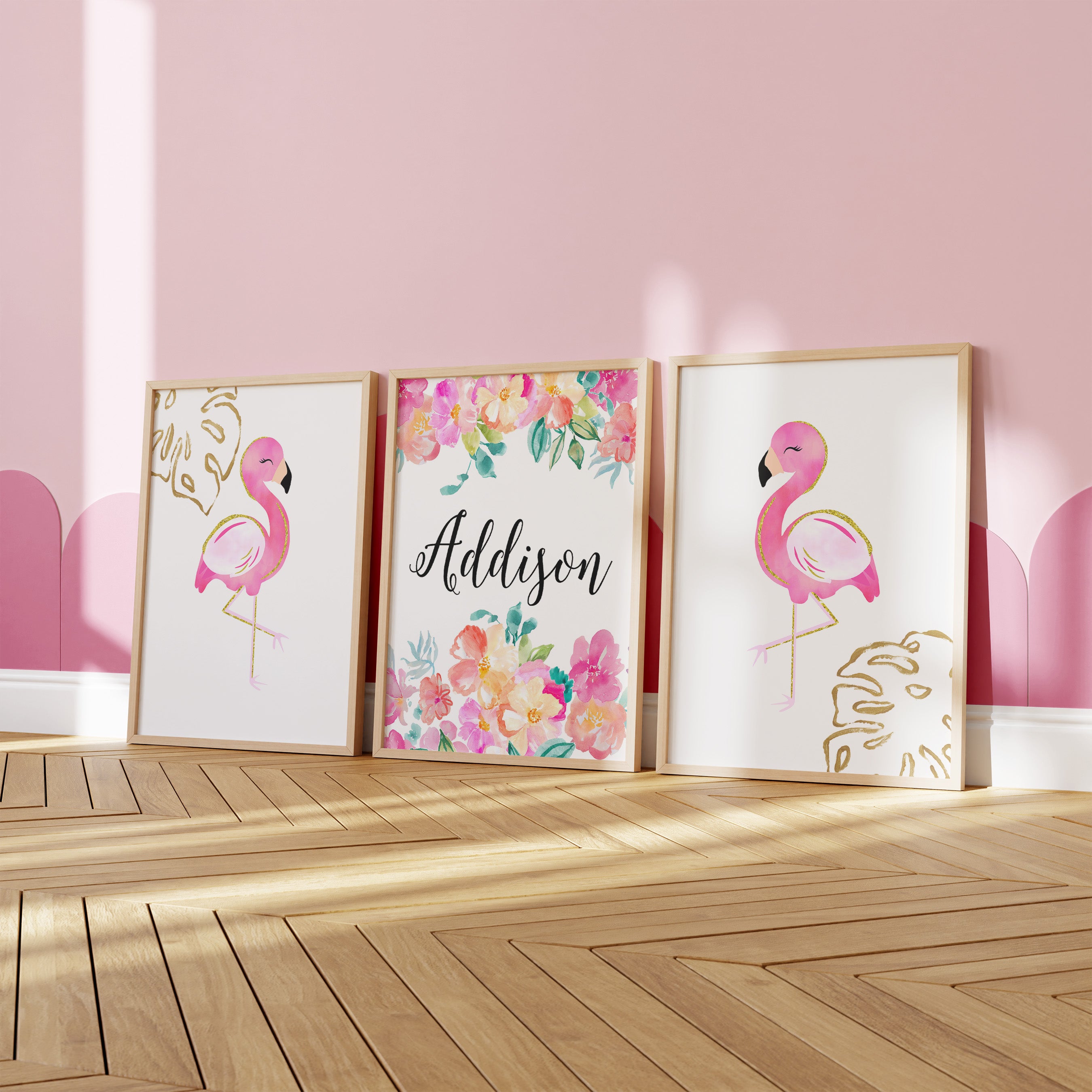 Tropical Flamingo Nursery Starter Crib Bedding Set