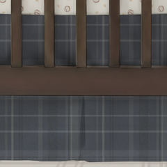 Crib Skirt | Classic Plaid Denim