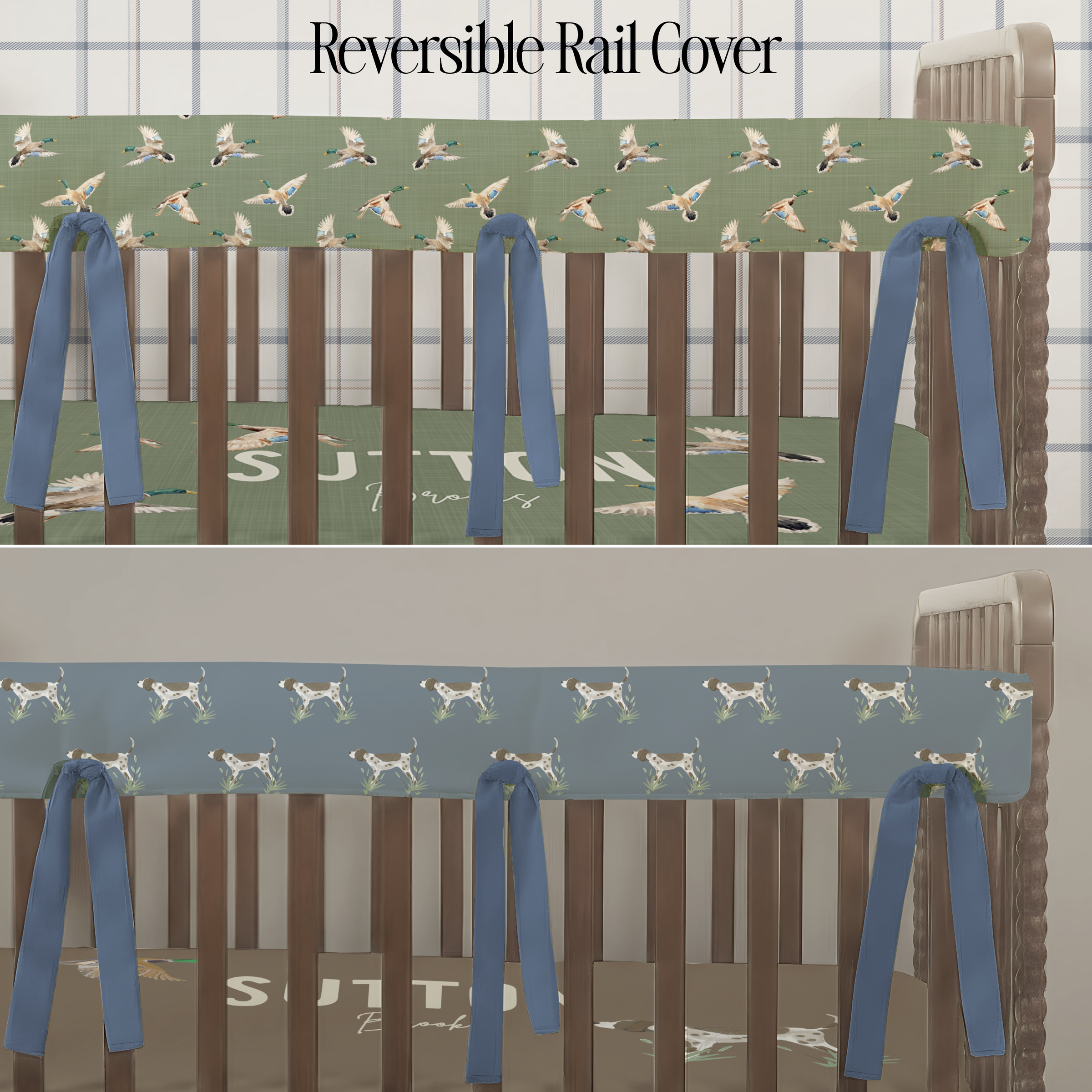 Crib Rail Cover | Mallard Flight + Field Companion