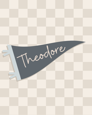 Nursery Art | Personalized Pennant Checkers