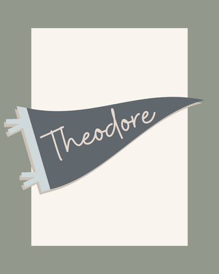 Nursery Art | Personalized Pennant Border
