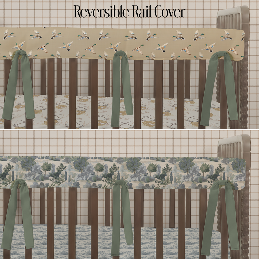 Crib Rail Cover | Mallard Flight Tan + Countryside Wash