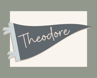 Nursery Art | Personalized Pennant Border