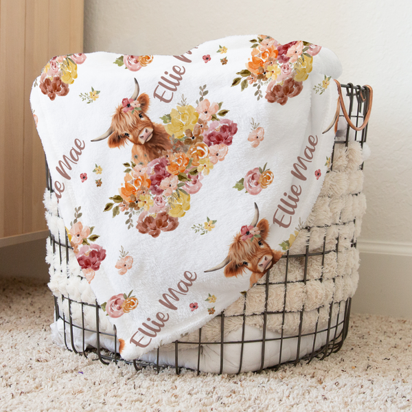 a blanket that is on top of a basket