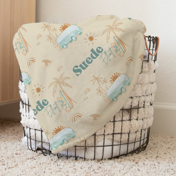 Boho Surfer Personalized Baby Blanket - Boho Surfer, gender_boy, gender_neutral
